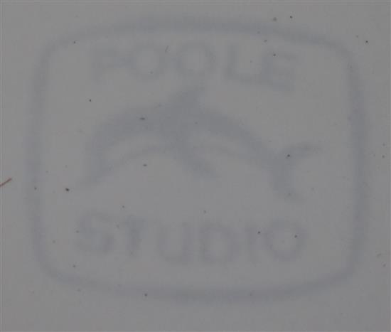 A large Poole pottery dish, by Tony Morris, 43.5cm